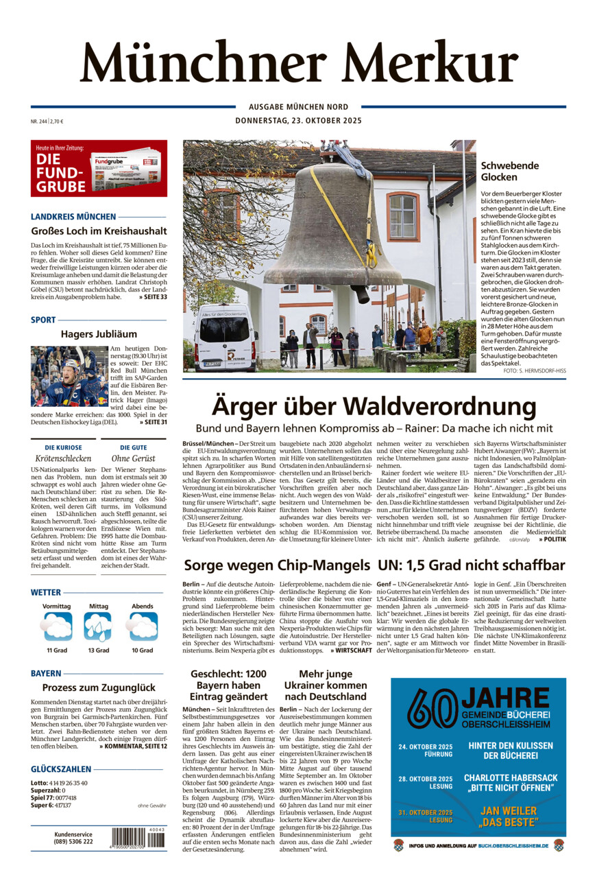 Münchner Merkur -  Nord vom Donnerstag, 23.10.2025