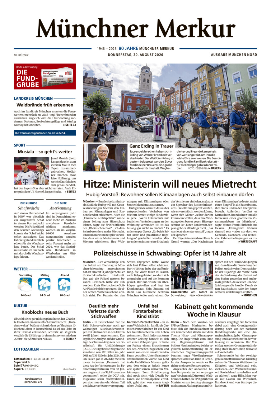 Münchner Merkur -  Nord vom Donnerstag, 20.08.2026
