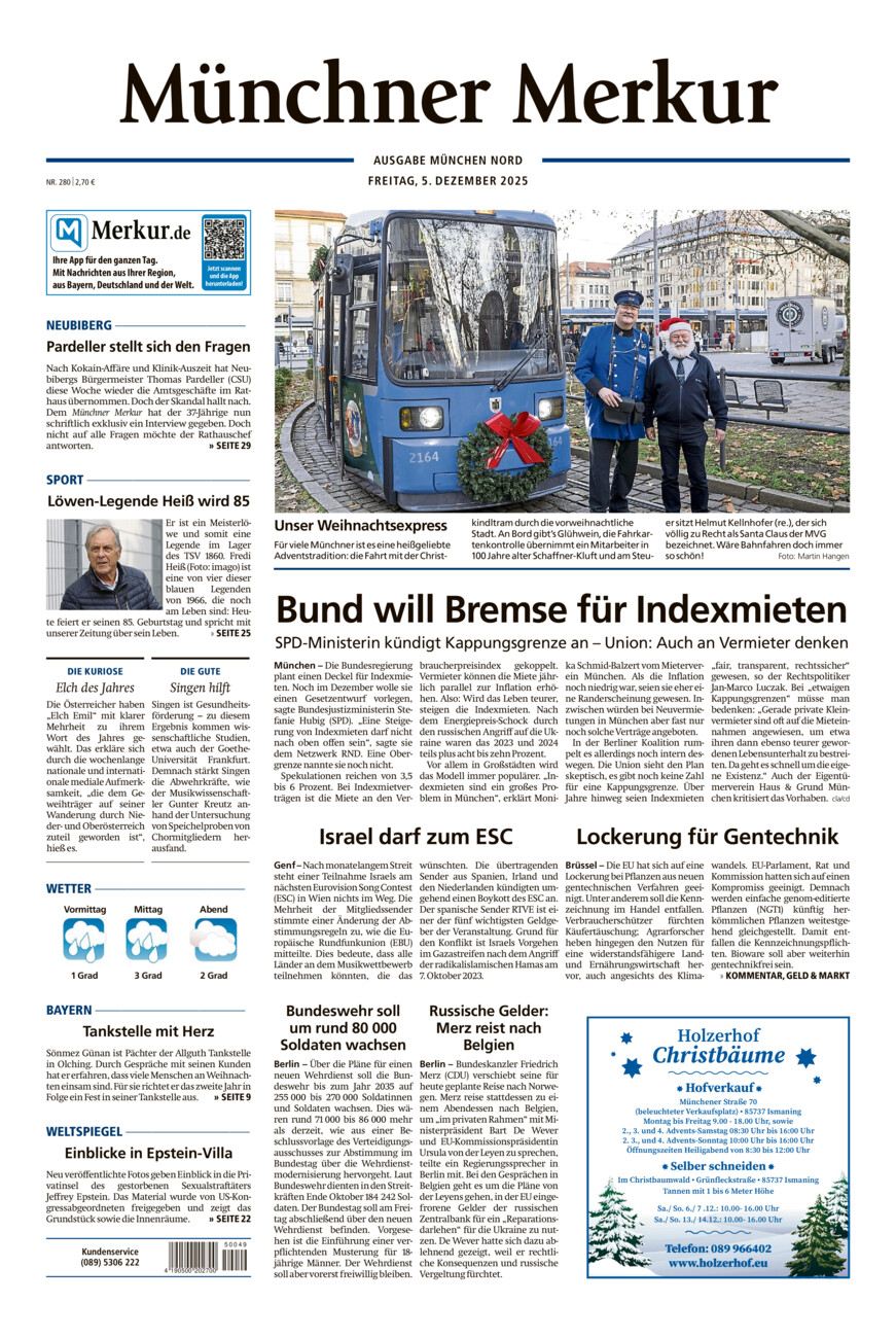 Münchner Merkur -  Nord vom Freitag, 05.12.2025