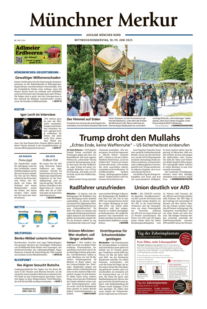 Münchner Merkur -  Nord vom Mittwoch, 18.06.2025