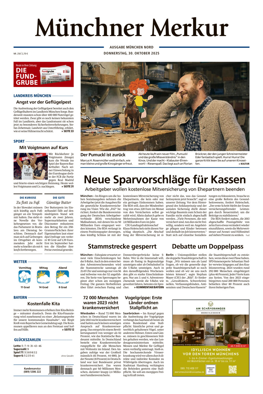 Münchner Merkur -  Nord vom Donnerstag, 30.10.2025