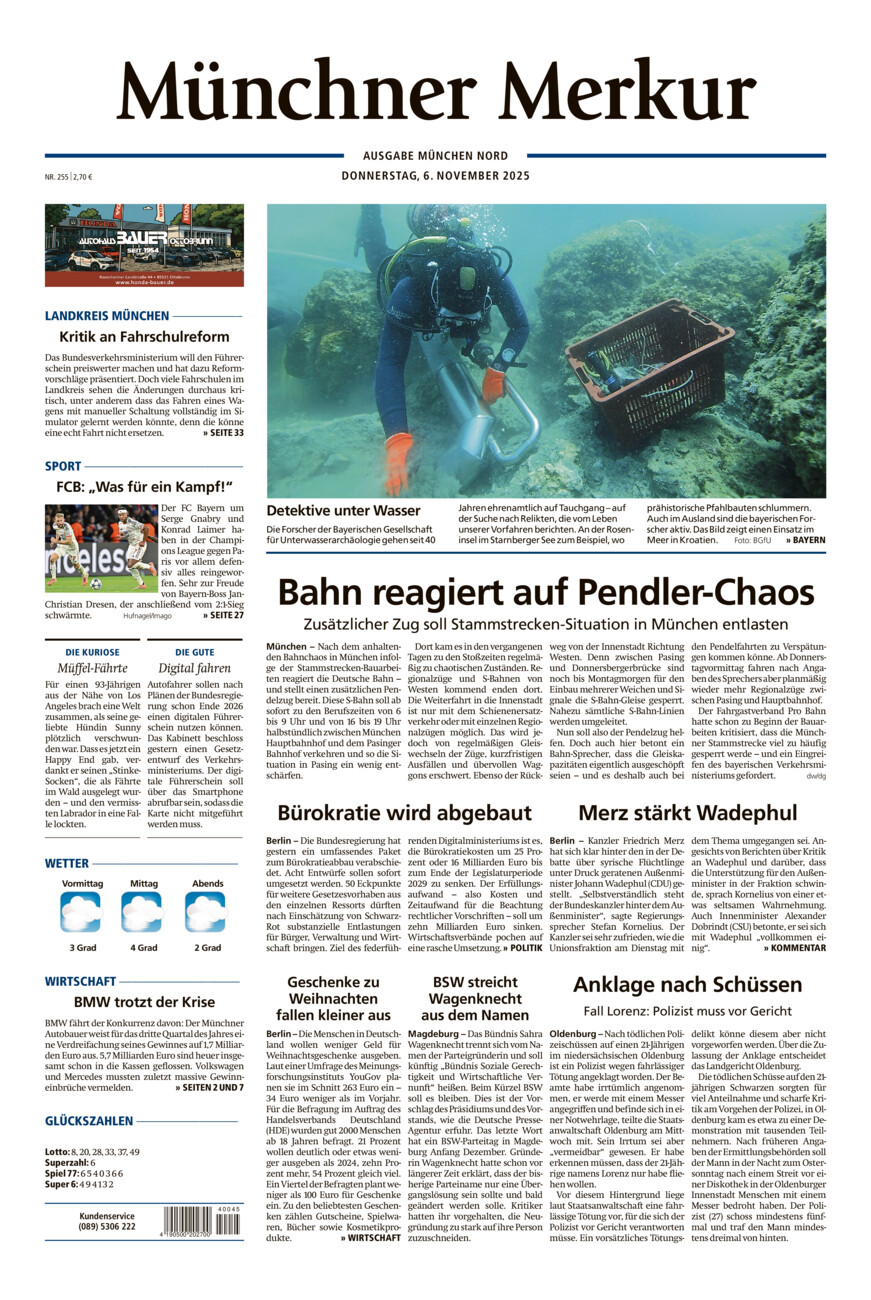 Münchner Merkur -  Nord vom Donnerstag, 06.11.2025