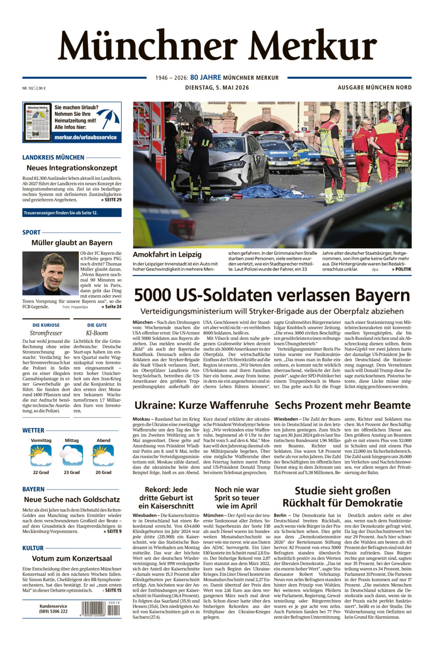 Münchner Merkur -  Nord vom Dienstag, 05.05.2026