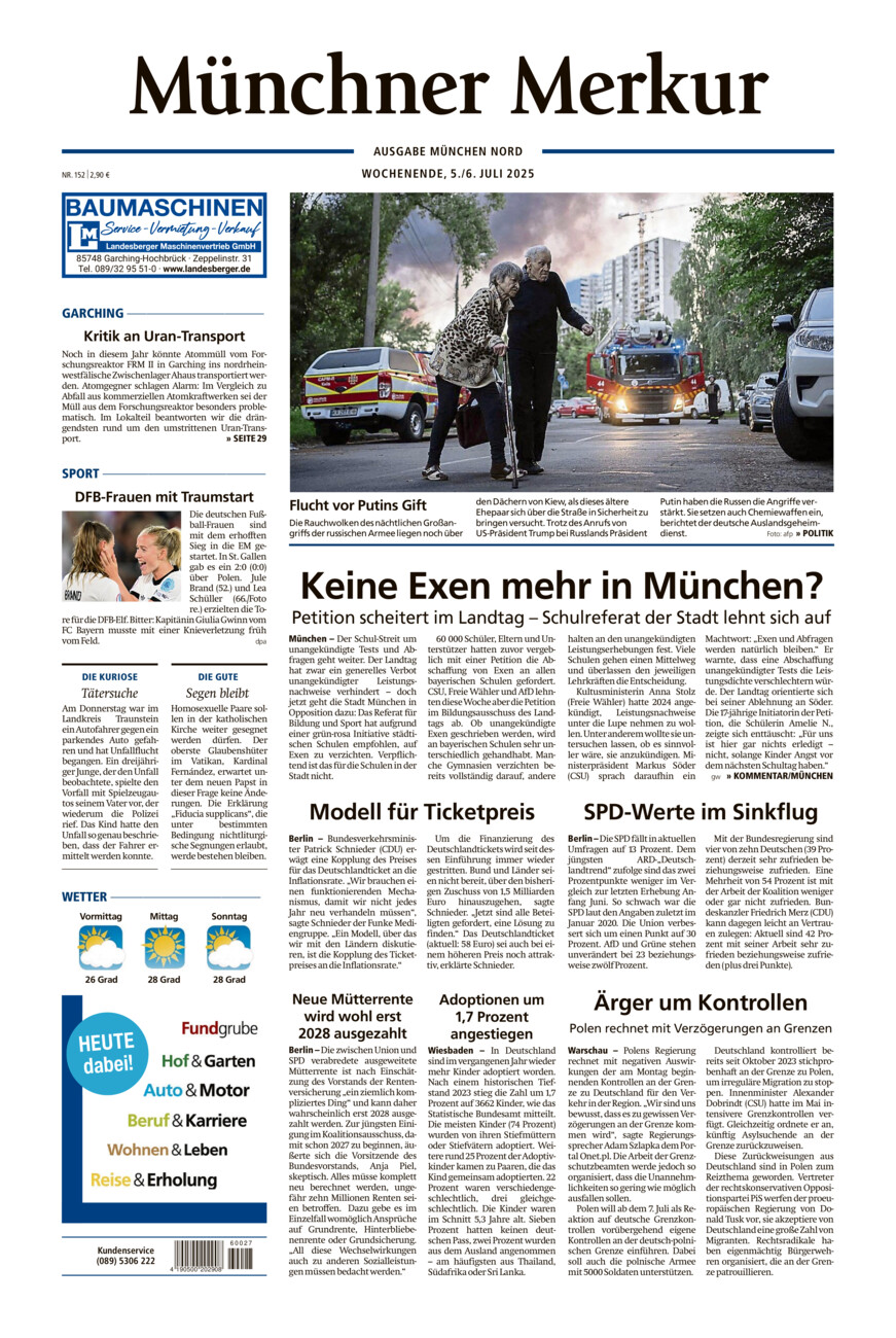 Münchner Merkur - Nord vom Samstag, 05.07.2025