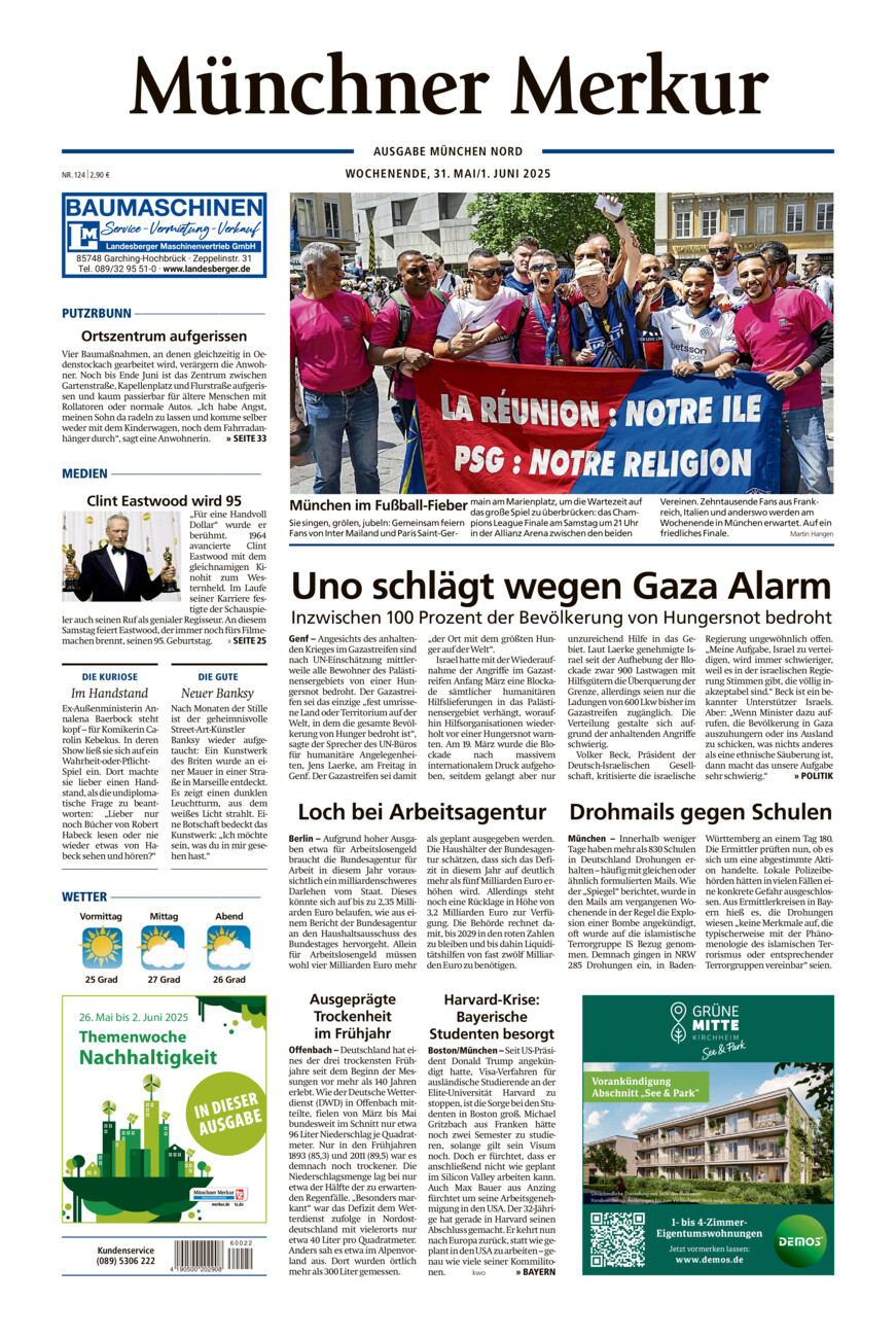 Münchner Merkur -  Nord vom Samstag, 31.05.2025