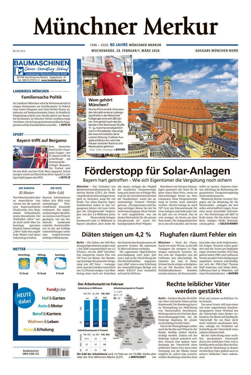 Münchner Merkur -  Nord vom Samstag, 28.02.2026