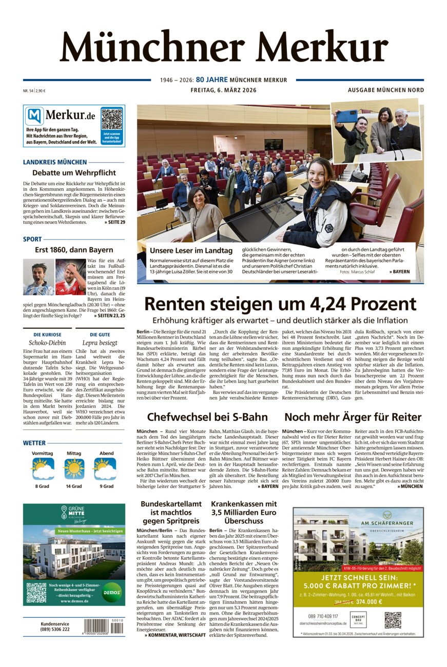 Münchner Merkur -  Nord vom Freitag, 06.03.2026