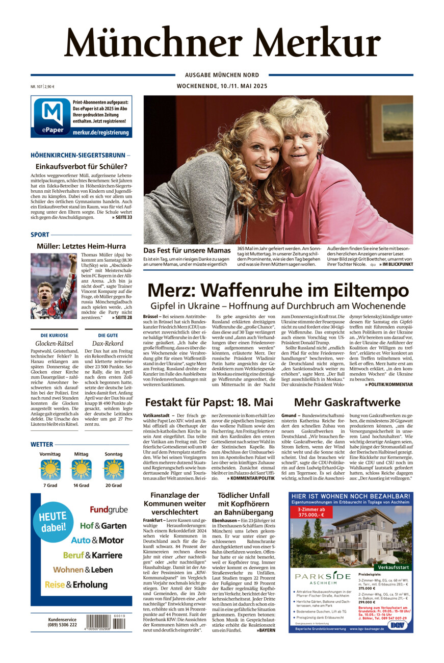 Münchner Merkur -  Nord vom Samstag, 10.05.2025