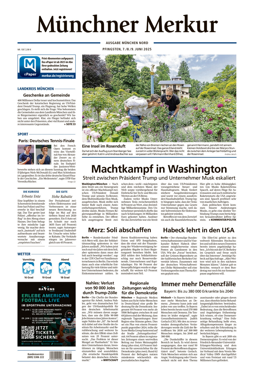 Münchner Merkur -  Nord vom Samstag, 07.06.2025