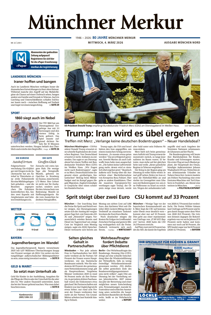 Münchner Merkur -  Nord vom Mittwoch, 04.03.2026