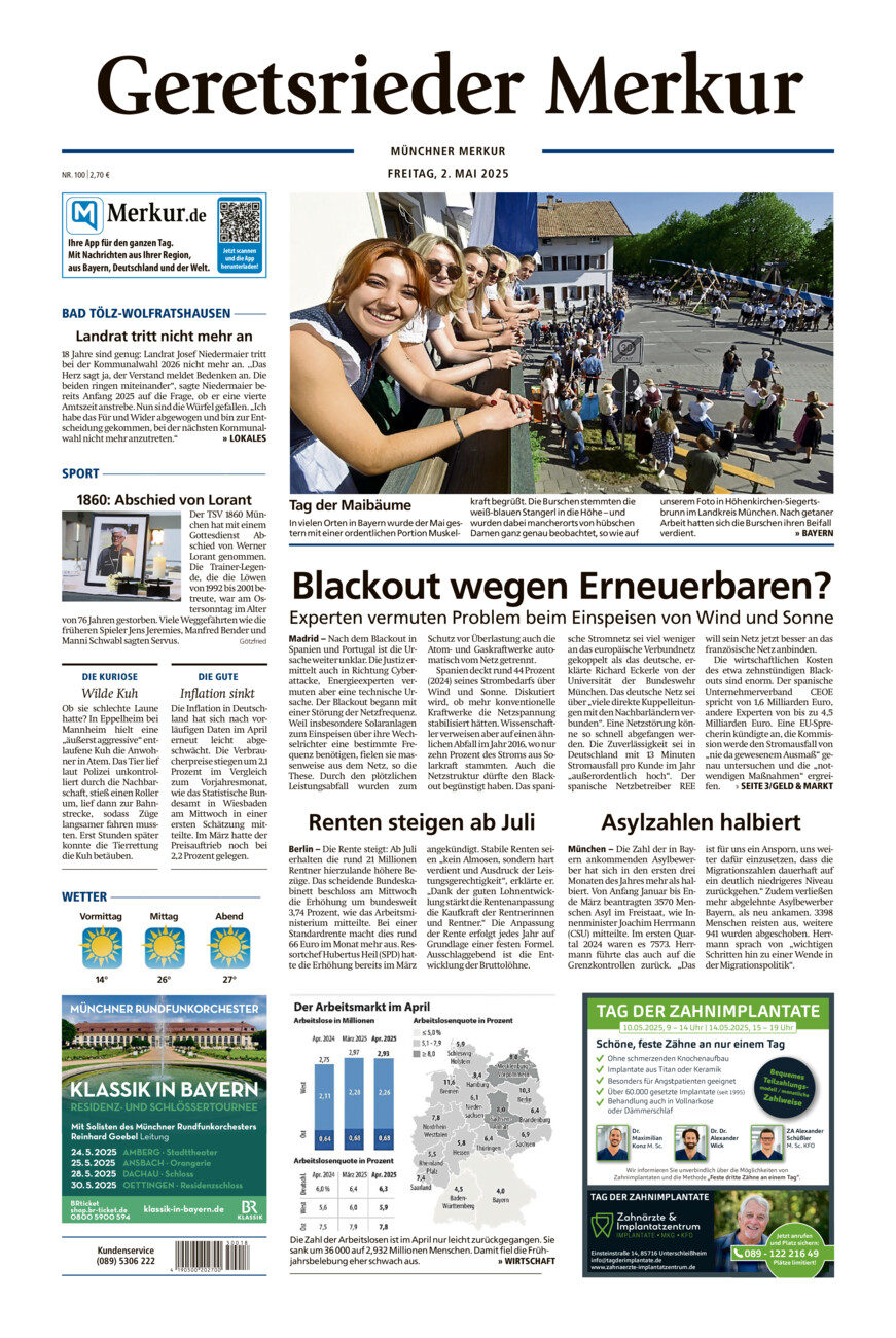 Geretsrieder Merkur vom Freitag, 02.05.2025