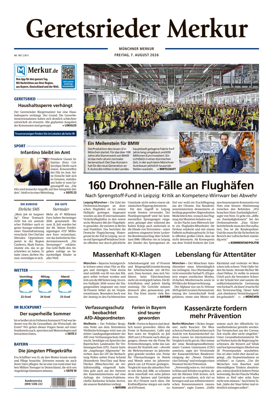 Geretsrieder Merkur vom Freitag, 07.08.2026