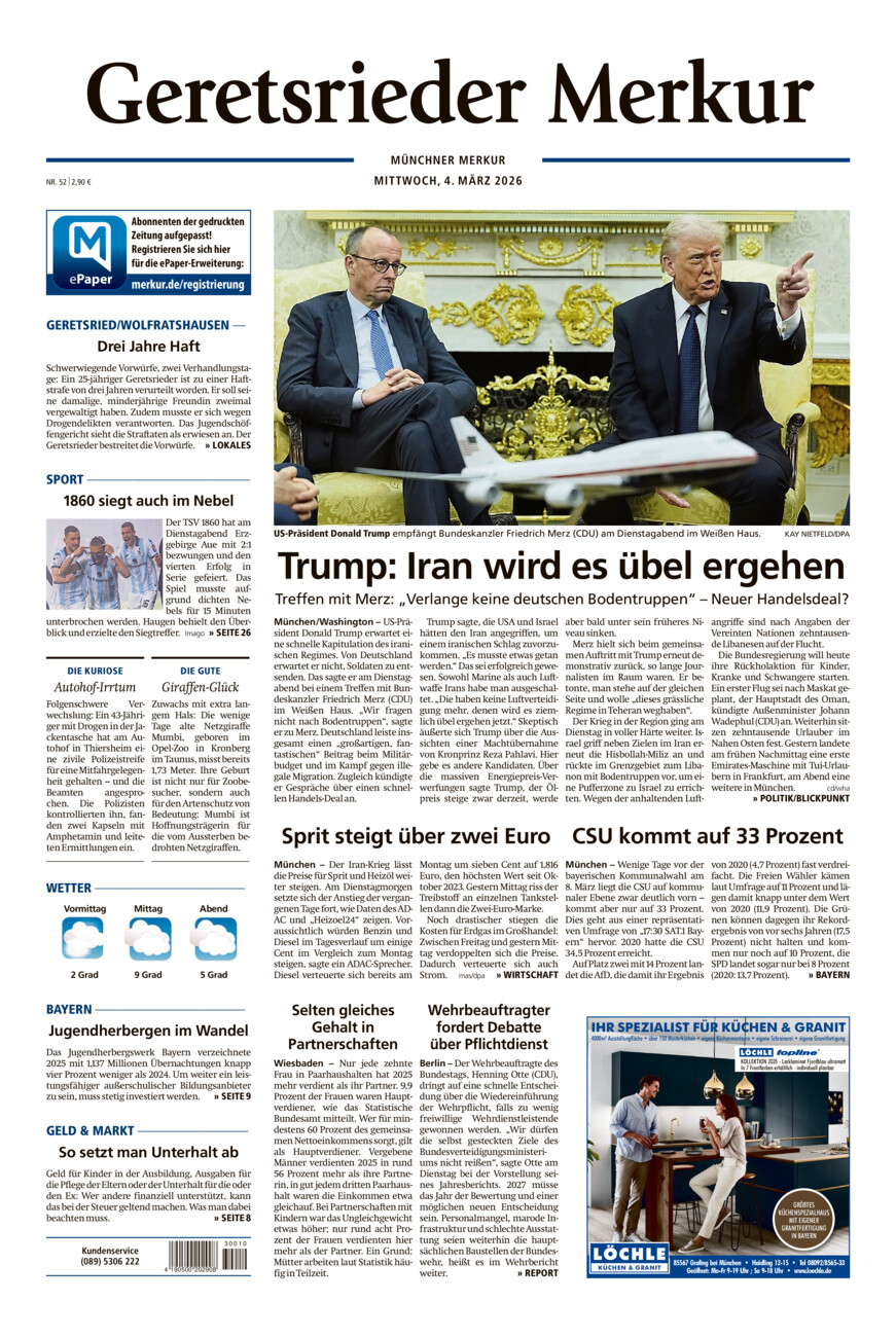 Geretsrieder Merkur vom Mittwoch, 04.03.2026