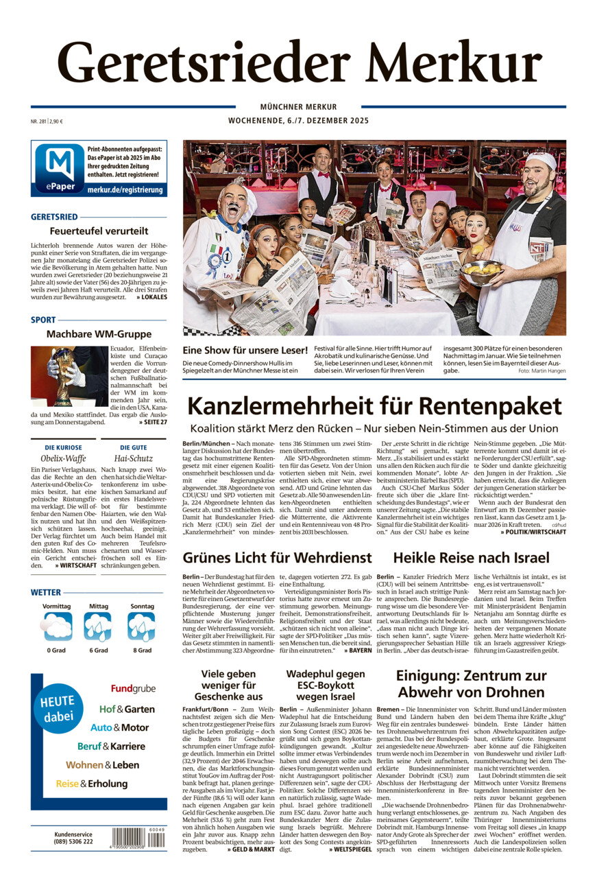 Geretsrieder Merkur vom Samstag, 06.12.2025