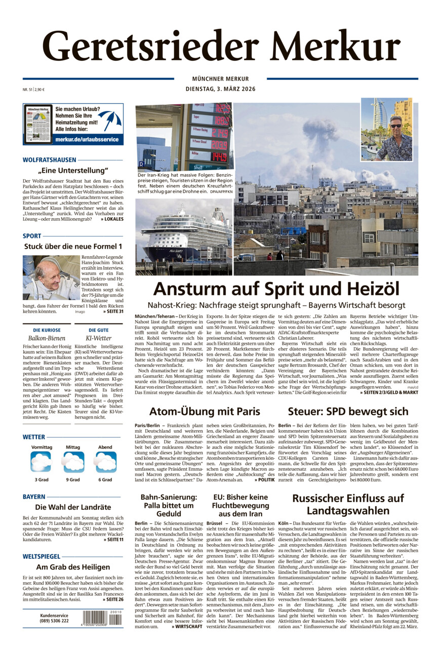 Geretsrieder Merkur vom Dienstag, 03.03.2026