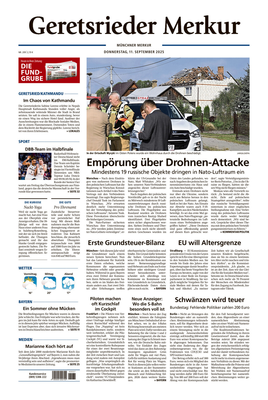 Geretsrieder Merkur vom Donnerstag, 11.09.2025