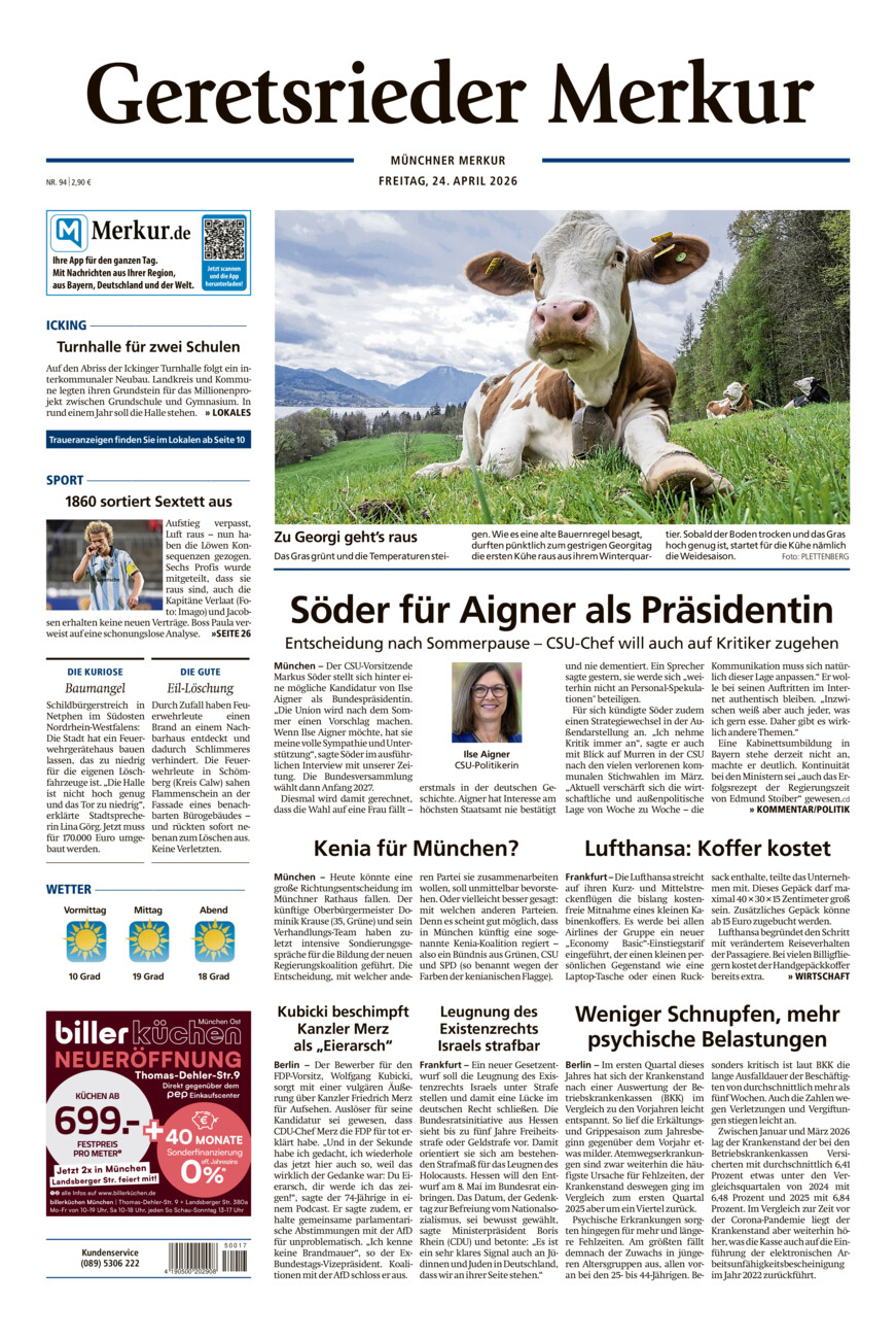 Geretsrieder Merkur vom Freitag, 24.04.2026