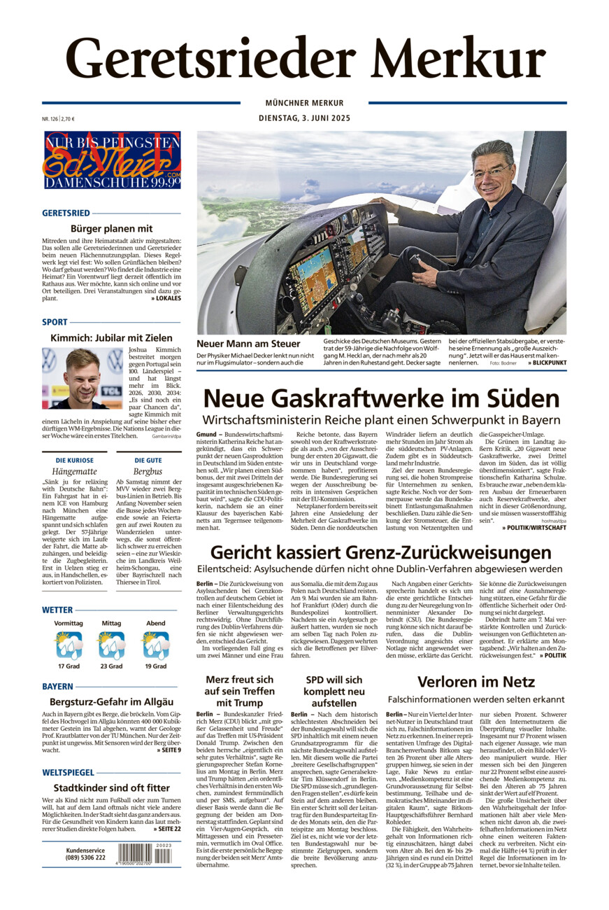 Geretsrieder Merkur vom Dienstag, 03.06.2025