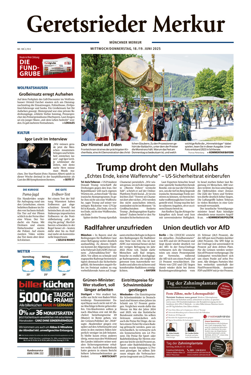 Geretsrieder Merkur vom Mittwoch, 18.06.2025