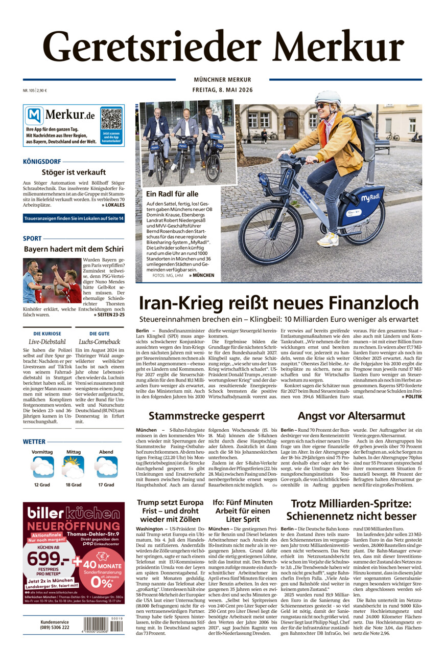 Geretsrieder Merkur vom Freitag, 08.05.2026