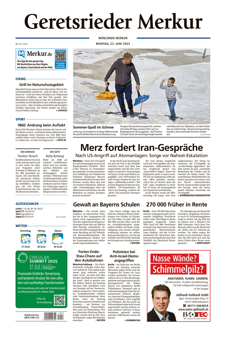 Geretsrieder Merkur vom Montag, 23.06.2025