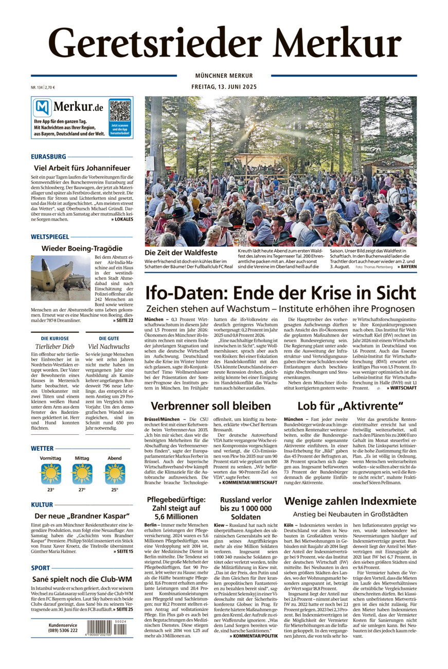 Geretsrieder Merkur vom Freitag, 13.06.2025