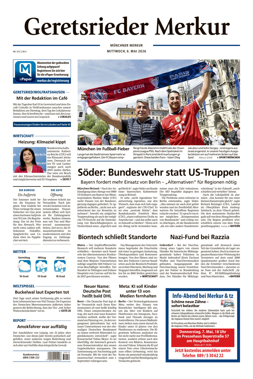 Geretsrieder Merkur vom Mittwoch, 06.05.2026