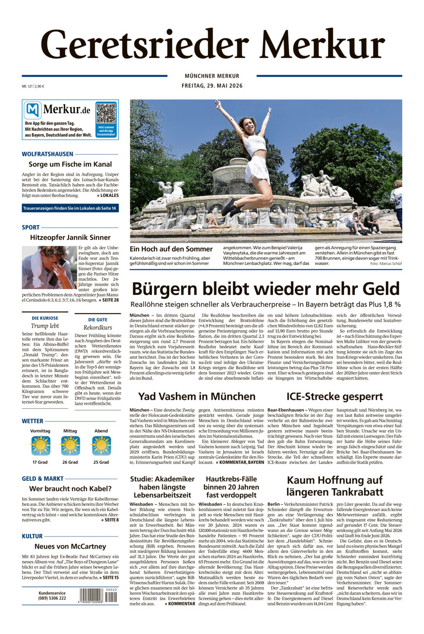 Geretsrieder Merkur vom Freitag, 29.05.2026