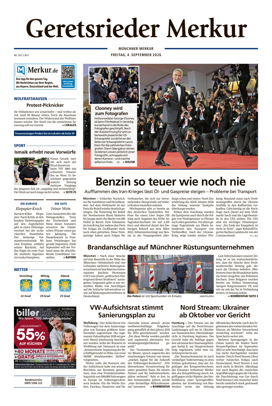 Geretsrieder Merkur vom Freitag, 04.09.2026