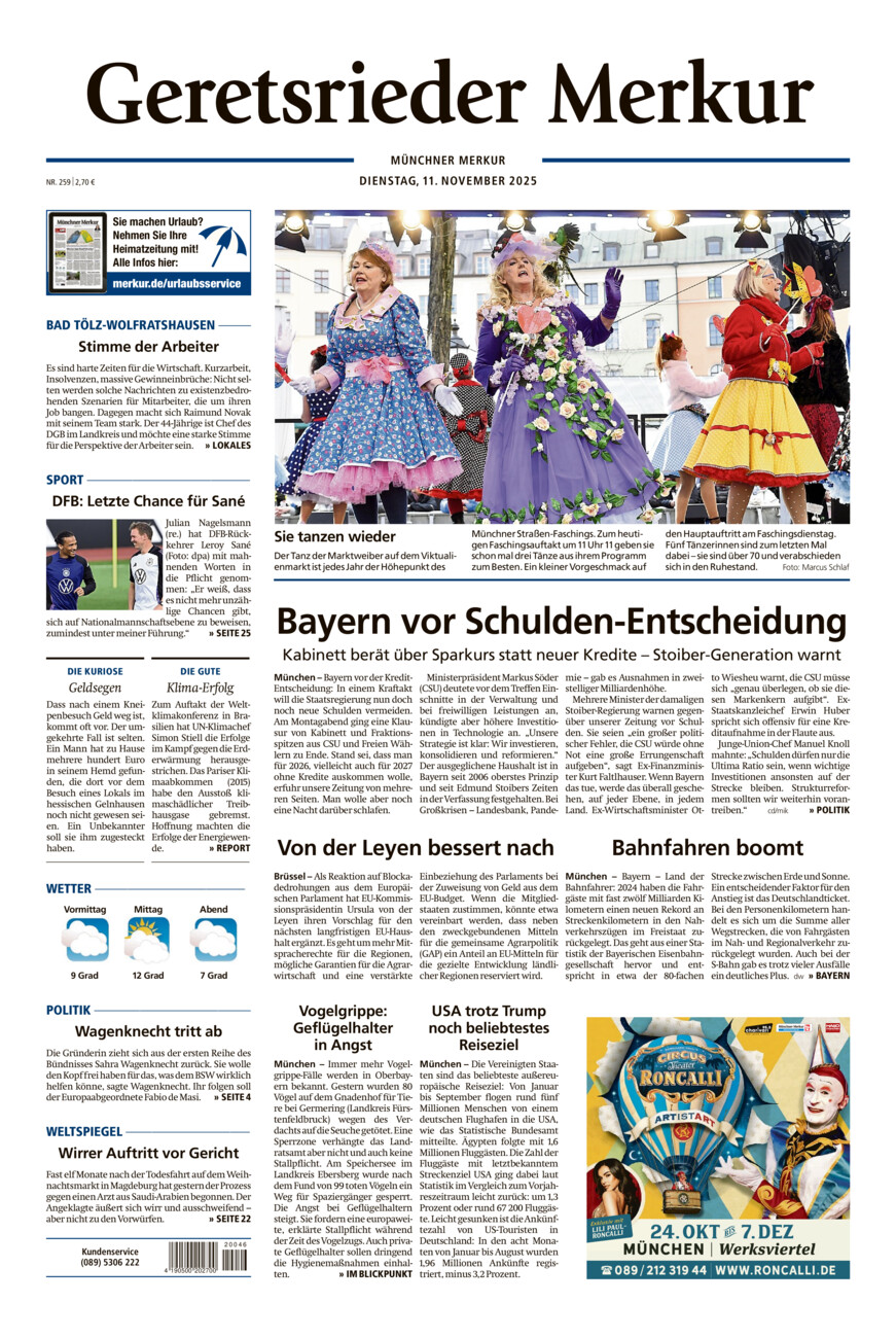 Geretsrieder Merkur vom Dienstag, 11.11.2025