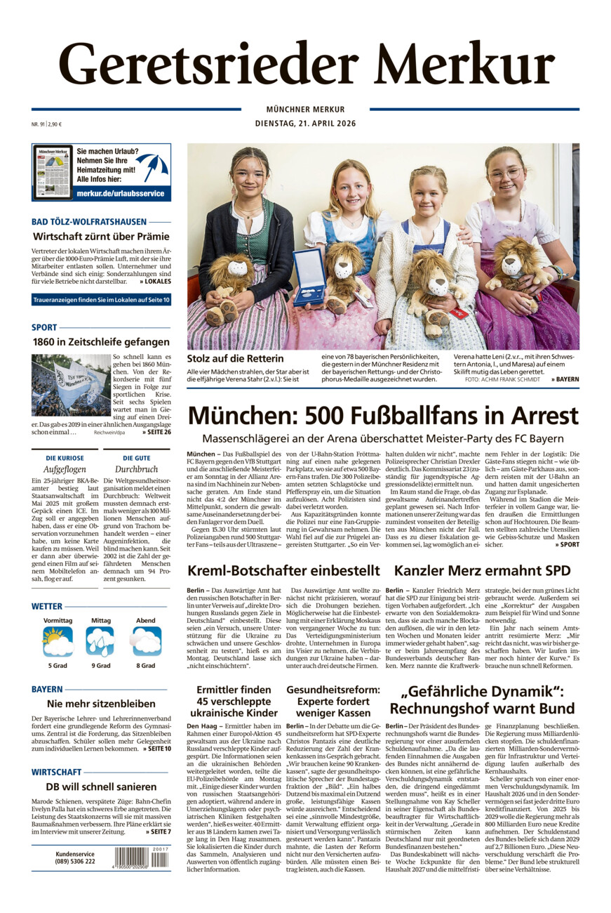 Geretsrieder Merkur vom Dienstag, 21.04.2026
