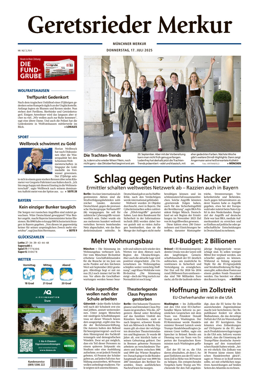 Geretsrieder Merkur vom Donnerstag, 17.07.2025