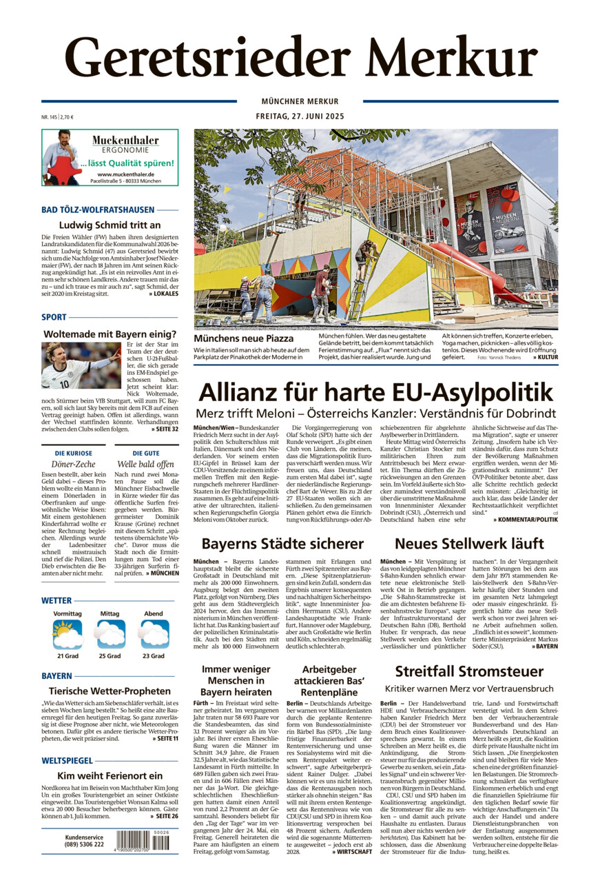 Geretsrieder Merkur vom Freitag, 27.06.2025