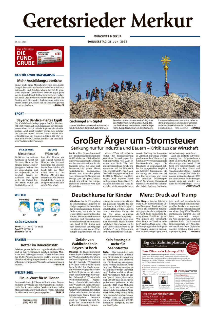 Geretsrieder Merkur vom Donnerstag, 26.06.2025