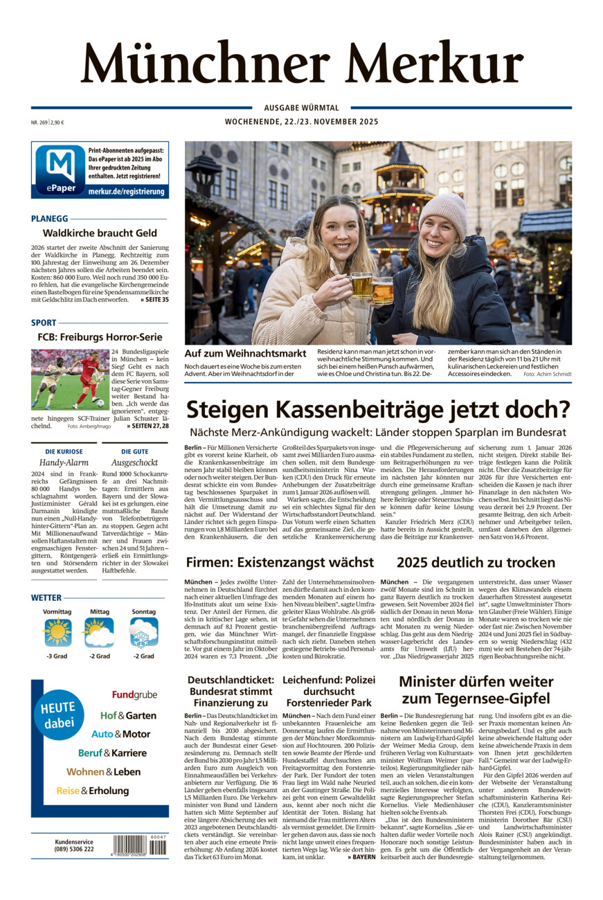 Münchner Merkur - Würmtal vom Samstag, 22.11.2025