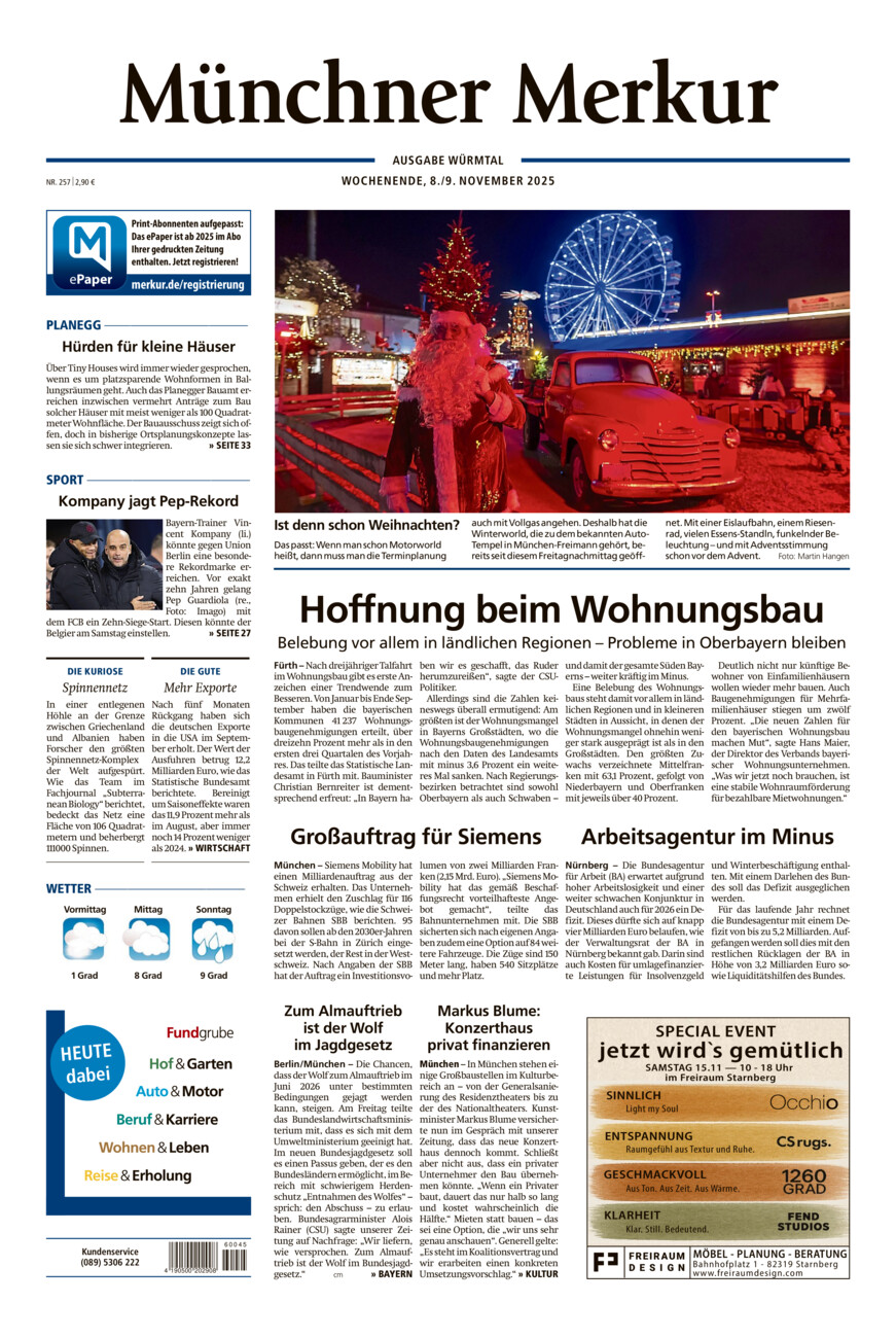 Münchner Merkur - Würmtal vom Samstag, 08.11.2025