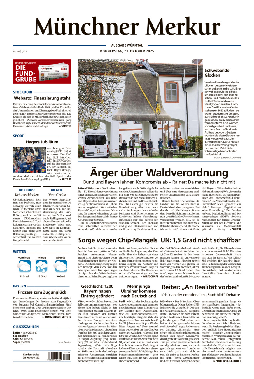 Münchner Merkur - Würmtal vom Donnerstag, 23.10.2025