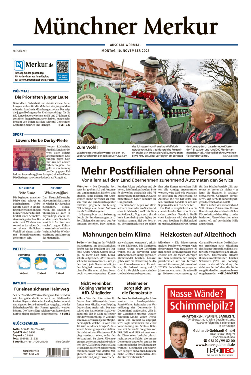Münchner Merkur - Würmtal vom Montag, 10.11.2025