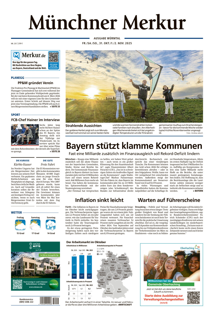 Münchner Merkur - Würmtal vom Freitag, 31.10.2025
