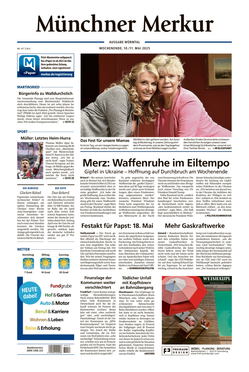 Münchner Merkur - Würmtal vom Samstag, 10.05.2025