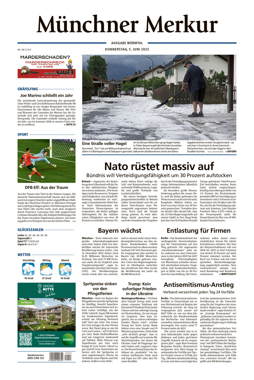 Münchner Merkur - Würmtal vom Donnerstag, 05.06.2025