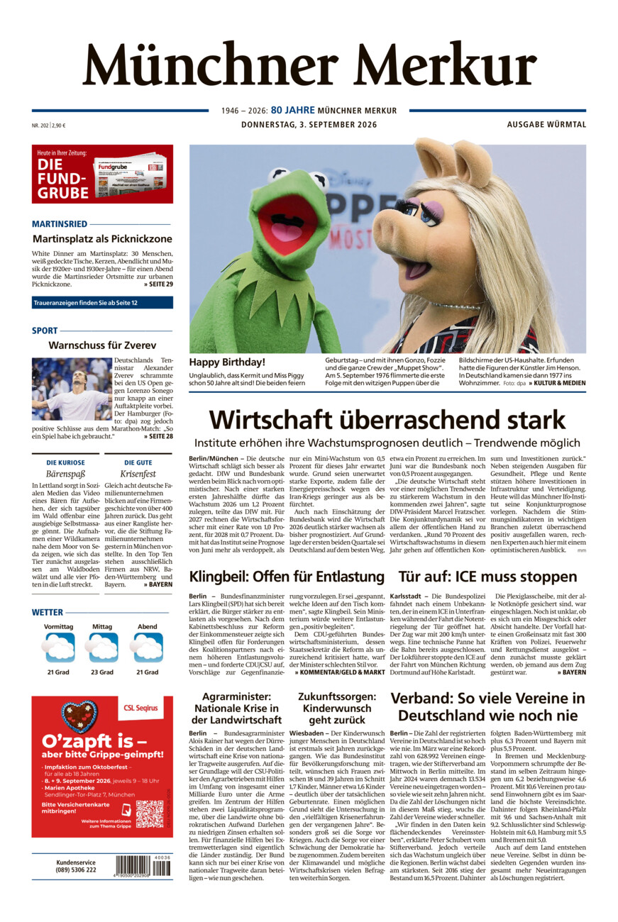 Münchner Merkur - Würmtal vom Donnerstag, 03.09.2026