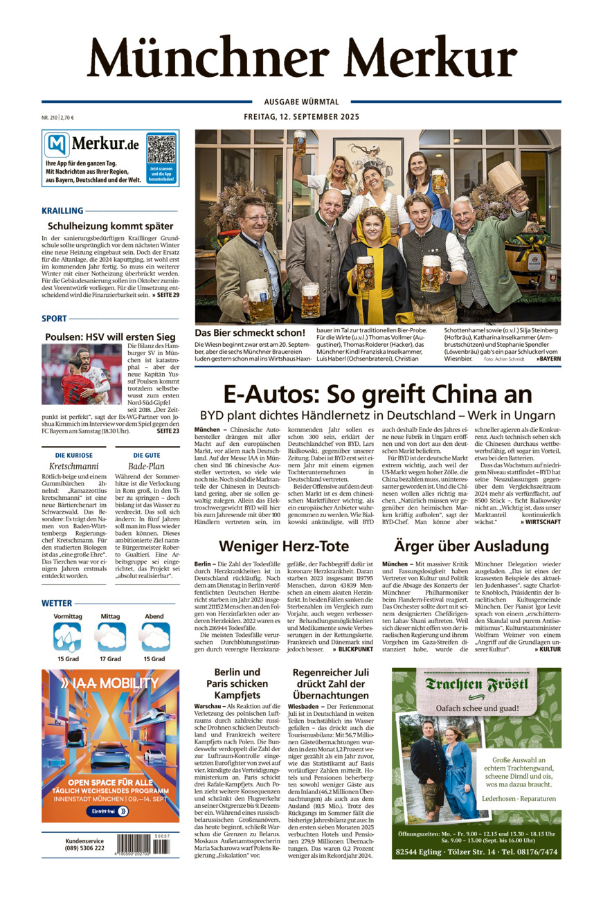 Münchner Merkur - Würmtal vom Freitag, 12.09.2025