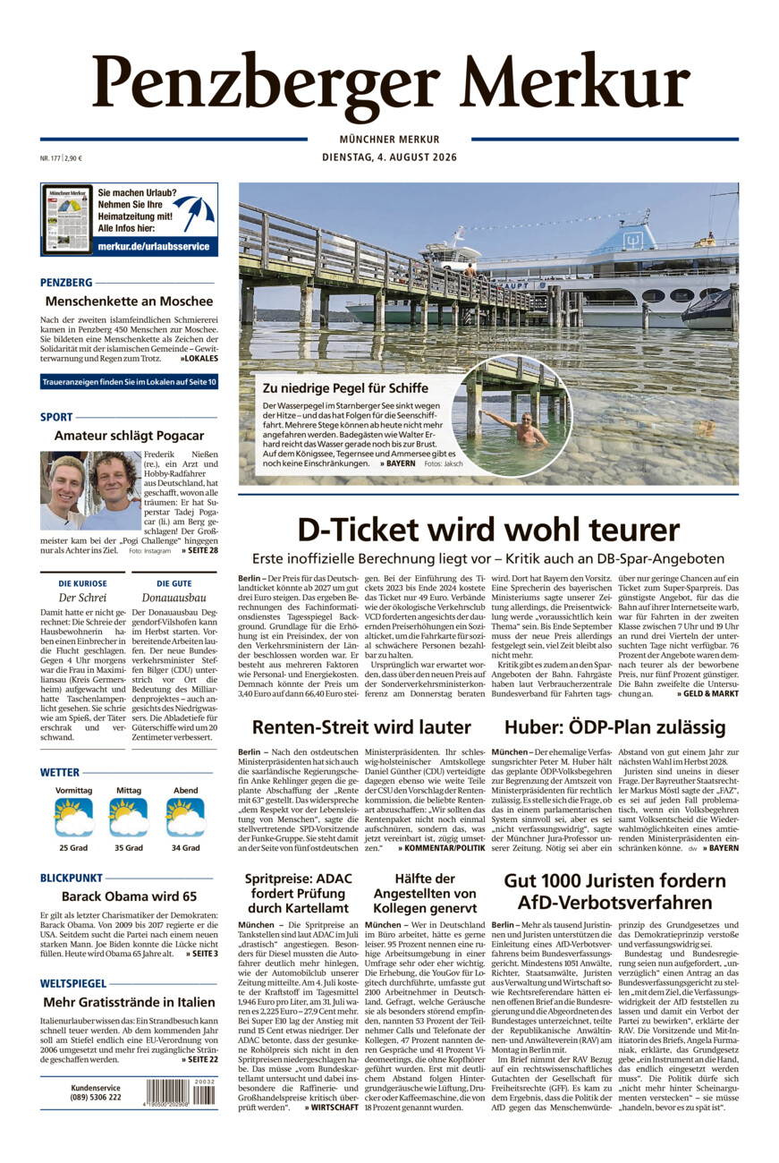 Penzberger Merkur vom Dienstag, 04.08.2026