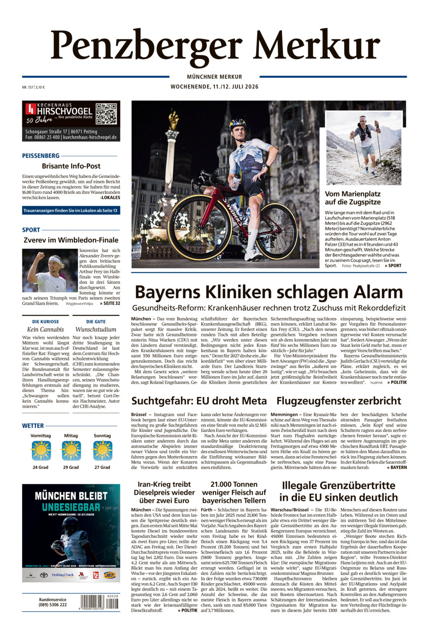Penzberger Merkur vom Samstag, 11.07.2026