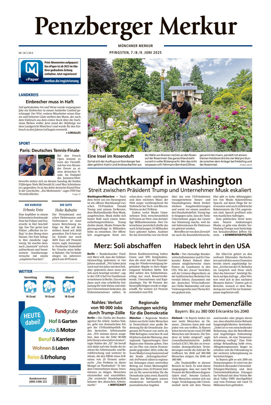 Penzberger Merkur vom Samstag, 07.06.2025