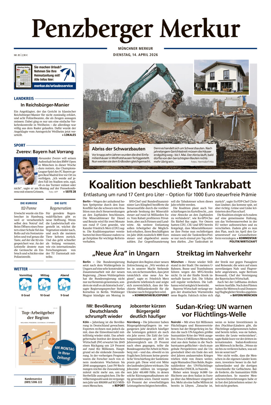 Penzberger Merkur vom Dienstag, 14.04.2026