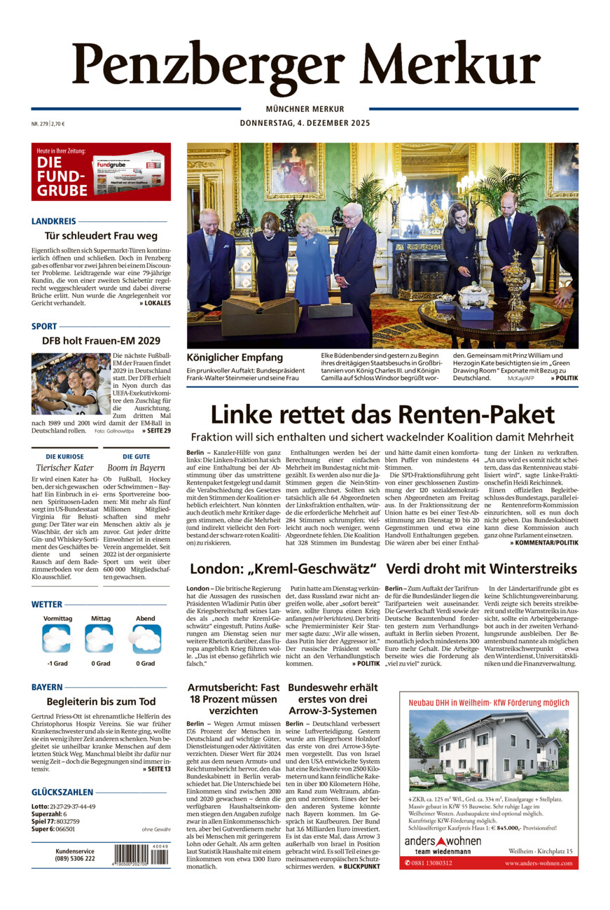 Penzberger Merkur vom Donnerstag, 04.12.2025