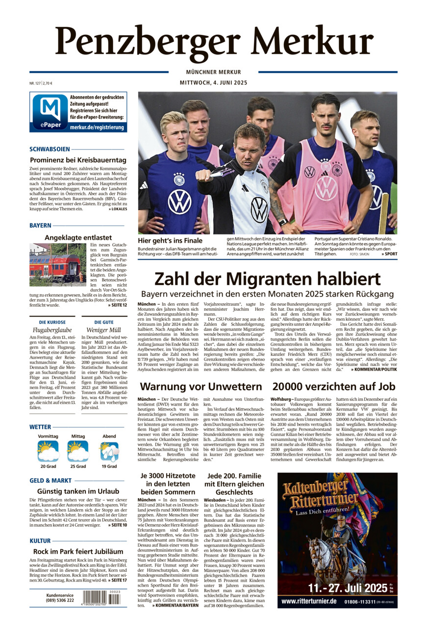 Penzberger Merkur vom Mittwoch, 04.06.2025