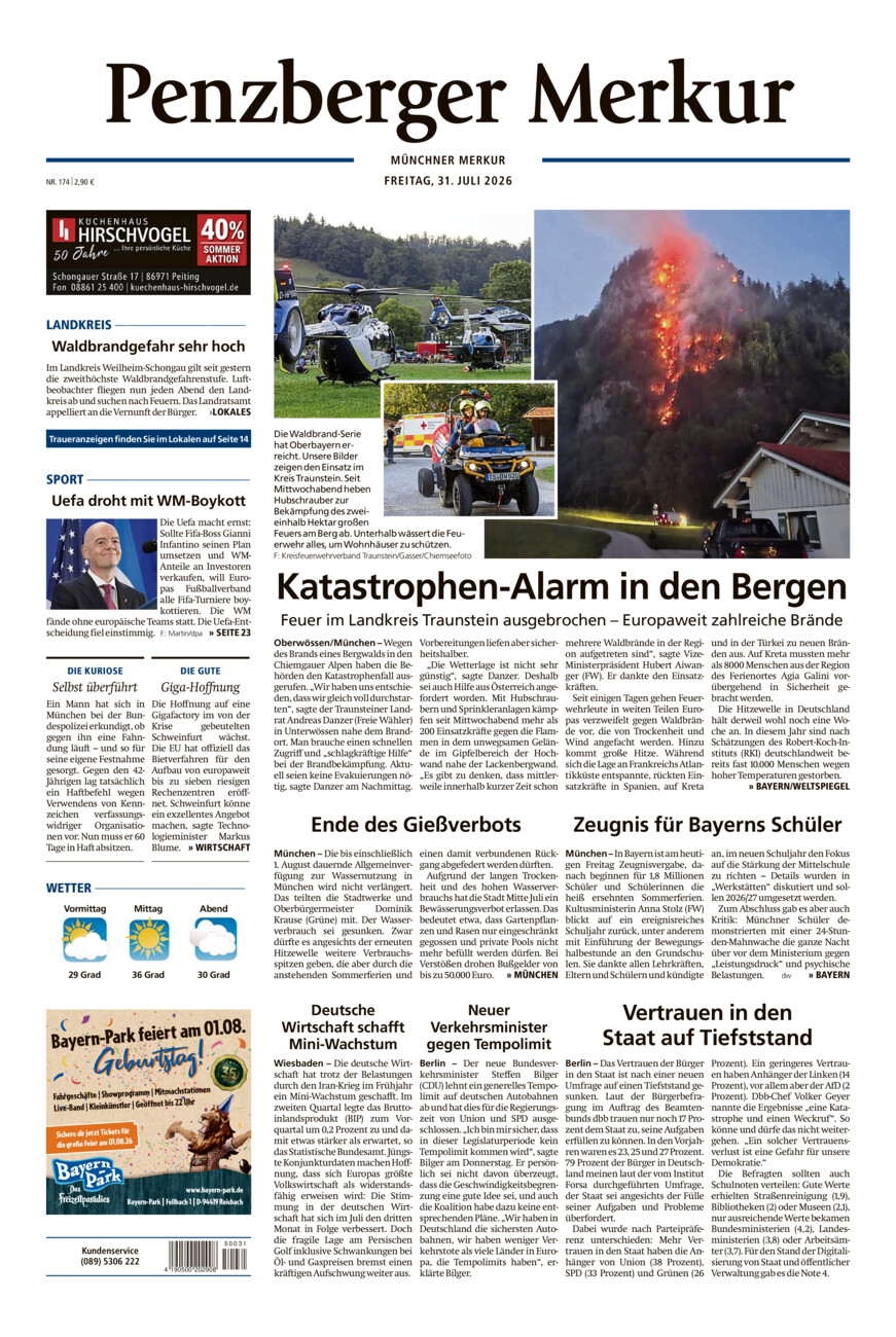 Penzberger Merkur vom Freitag, 31.07.2026